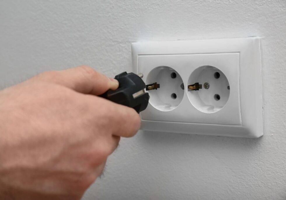 Dubbele stopcontacten aan de wand